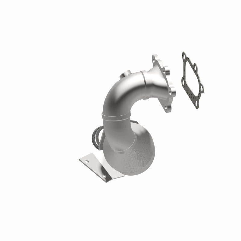 MagnaFlow 551545 carb direct-fit catalytic converter, opposite side view of the turntable spin