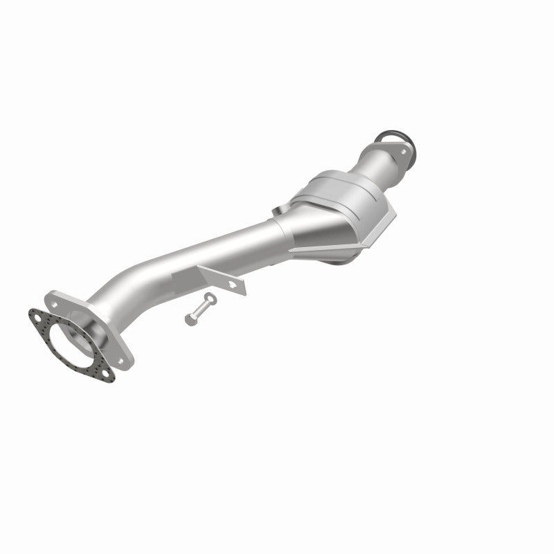 MagnaFlow 49984 oem grade direct-fit catalytic converter, opposite front three-quarter view of the turntable spin