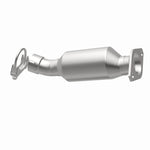 MagnaFlow 5671448 carb direct-fit catalytic converter, opposite rear three-quarter view of the turntable spin