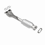 MagnaFlow 447170 carb direct-fit catalytic converter, rear view of the turntable spin