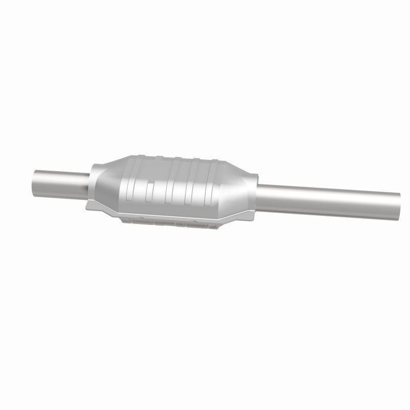 MagnaFlow 3391222 carb direct-fit catalytic converter, side view of the turntable spin
