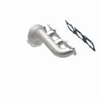 MagnaFlow 51401 oem grade manifold converter, opposite rear three-quarter view of the turntable spin
