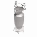 MagnaFlow 52909 oem grade direct-fit catalytic converter, side view of the turntable spin