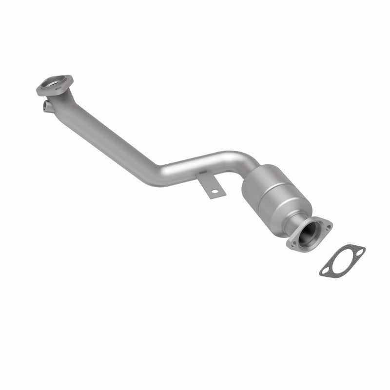 MagnaFlow 49511 oem grade direct-fit catalytic converter, rear three-quarter view of the turntable spin
