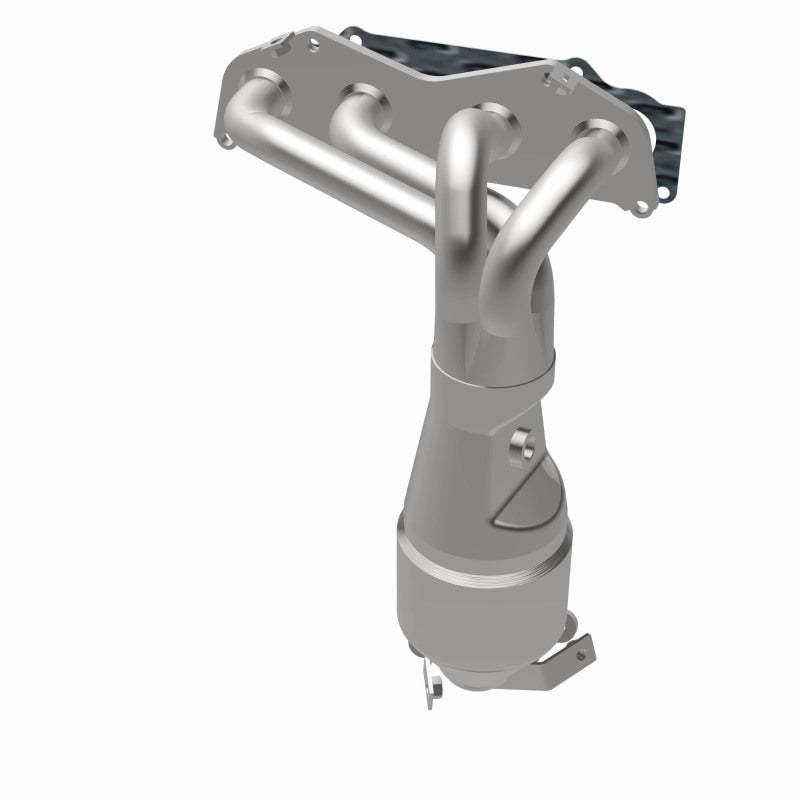 MagnaFlow 5531078 carb manifold converter, opposite rear three-quarter view of the turntable spin