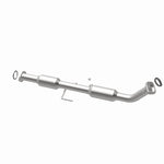 MagnaFlow 5582703 carb direct-fit catalytic converter, opposite rear three-quarter view of the turntable spin