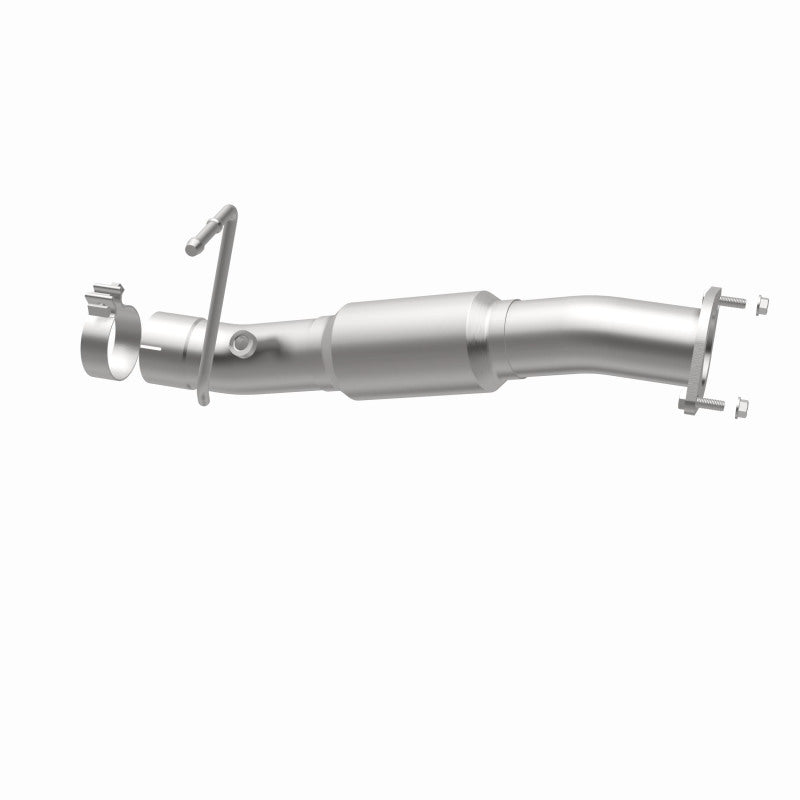 MagnaFlow 52494 oem grade direct-fit catalytic converter, opposite rear three-quarter view of the turntable spin