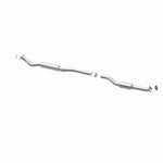 MagnaFlow 52217 oem grade direct-fit catalytic converter, opposite rear three-quarter view of the turntable spin