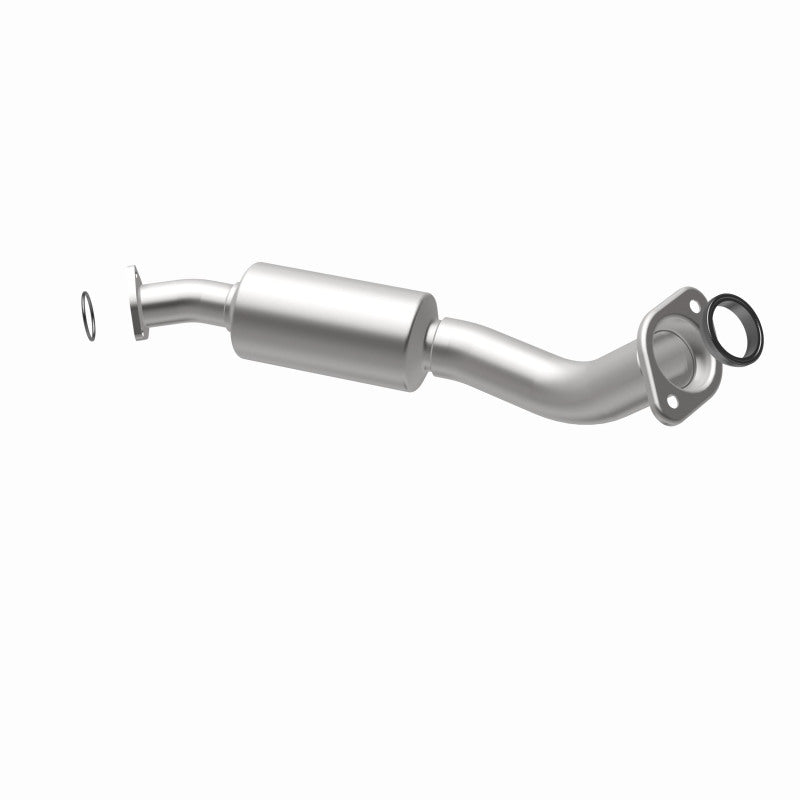 MagnaFlow 5461182 carb direct-fit catalytic converter, opposite rear three-quarter view of the turntable spin