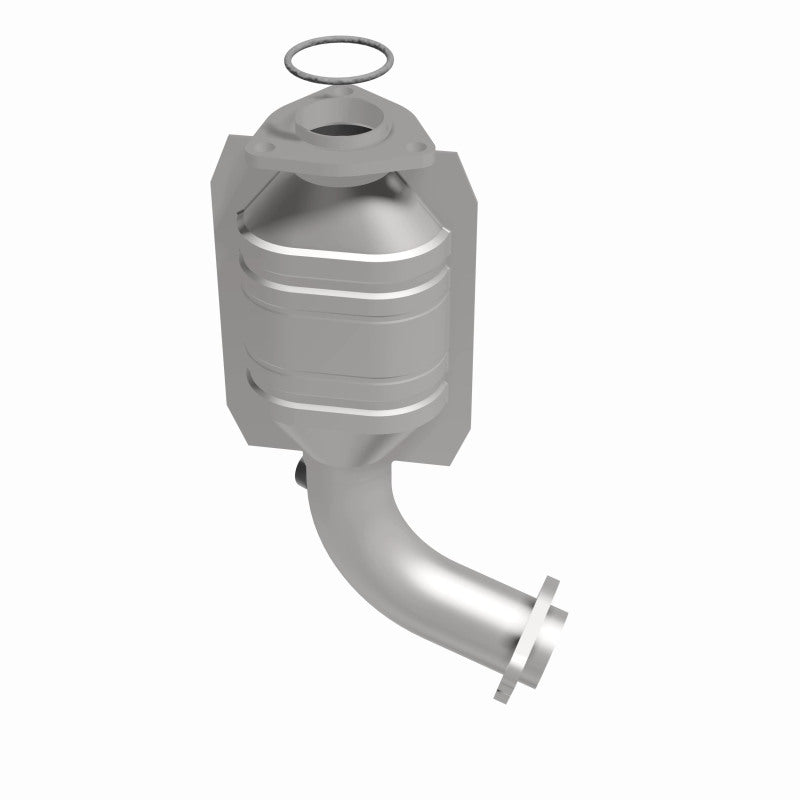 MagnaFlow 23112 hm grade direct-fit catalytic converter, side view of the turntable spin