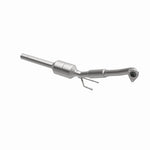 MagnaFlow 52426 oem grade direct-fit catalytic converter, opposite front three-quarter view of the turntable spin