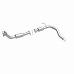 MagnaFlow 52559 oem grade direct-fit catalytic converter, front three-quarter view of the turntable spin
