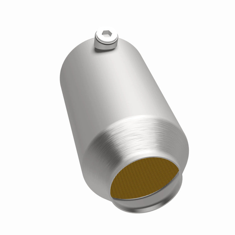 MagnaFlow 551036 universal catalytic converter, opposite side view of the turntable spin