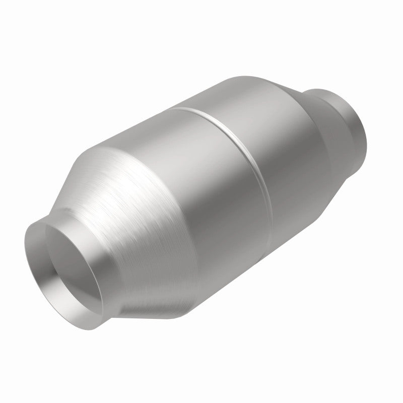 MagnaFlow 60121 universal catalytic converter, rear view of the turntable spin
