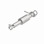 MagnaFlow 52207 oem grade direct-fit catalytic converter, rear view of the turntable spin