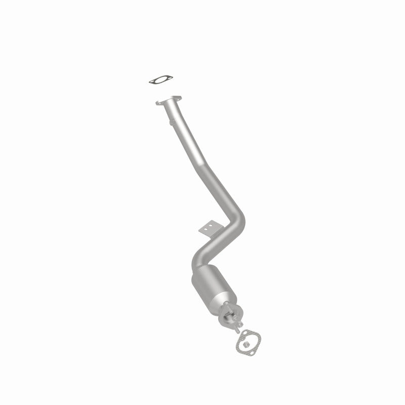 MagnaFlow 52841 oem grade direct-fit catalytic converter, rear three-quarter view of the turntable spin