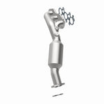 MagnaFlow 5531284 carb manifold converter, opposite rear three-quarter view of the turntable spin