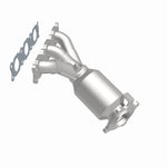 MagnaFlow 52168 oem grade manifold converter, side view of the turntable spin