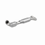 MagnaFlow 51801 oem grade direct-fit catalytic converter, front three-quarter view of the turntable spin