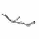 MagnaFlow 93429 hm grade direct-fit catalytic converter, opposite rear three-quarter view of the turntable spin