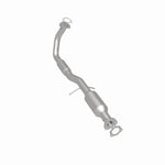 MagnaFlow 23956 hm grade direct-fit catalytic converter, rear three-quarter view of the turntable spin