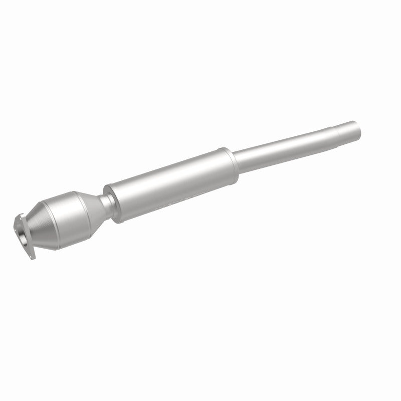 MagnaFlow 24980 hm grade direct-fit catalytic converter, front three-quarter view of the turntable spin