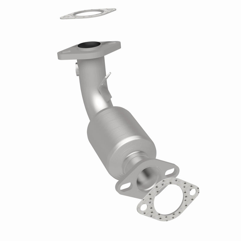 MagnaFlow 49457 oem grade direct-fit catalytic converter, rear three-quarter view of the turntable spin