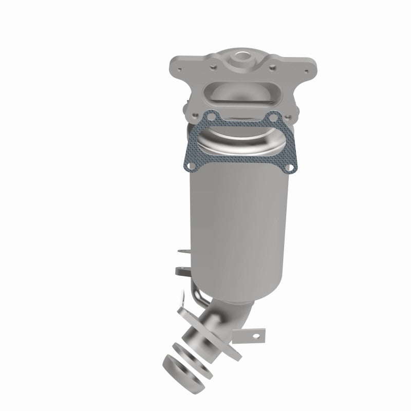 MagnaFlow 5531343 carb manifold converter, rear three-quarter view of the turntable spin