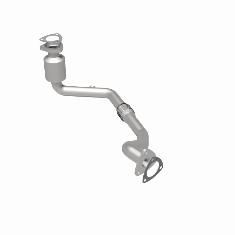 MagnaFlow 49309 oem grade direct-fit catalytic converter, rear three-quarter view of the turntable spin