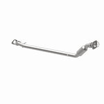 MagnaFlow 5451098 carb direct-fit catalytic converter, opposite rear three-quarter view of the turntable spin
