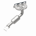 MagnaFlow 49770 oem grade manifold converter, rear view of the turntable spin