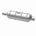 MagnaFlow 55300 epa direct-fit catalytic converter, opposite rear three-quarter view of the turntable spin