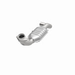 MagnaFlow 49412 oem grade direct-fit catalytic converter, opposite front three-quarter view of the turntable spin