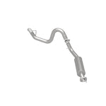 MagnaFlow 16390 competition series cat-back exhaust, rear three-quarter view of the turntable spin