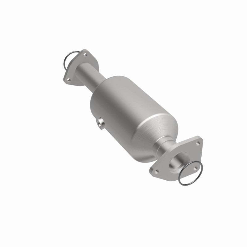 MagnaFlow 5461026 carb direct-fit catalytic converter, front three-quarter view of the turntable spin