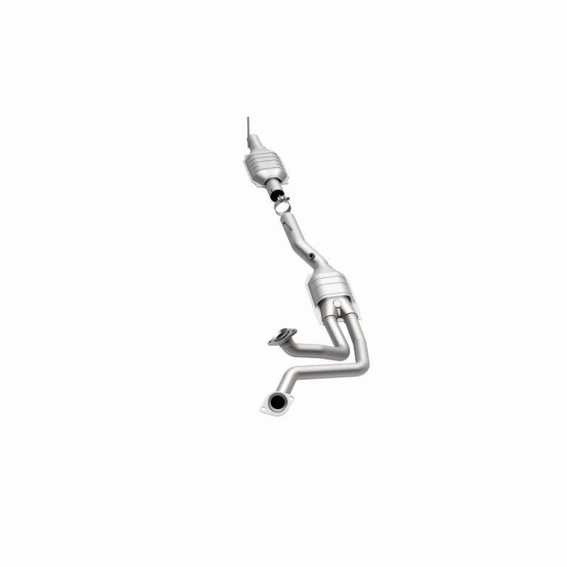 MagnaFlow 447245 carb direct-fit catalytic converter, opposite side view of the turntable spin