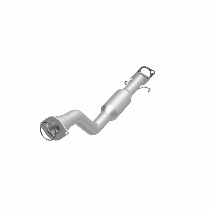 MagnaFlow 4481405 carb direct-fit catalytic converter, opposite front three-quarter view of the turntable spin