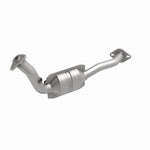 MagnaFlow 49479 oem grade direct-fit catalytic converter, front three-quarter view of the turntable spin