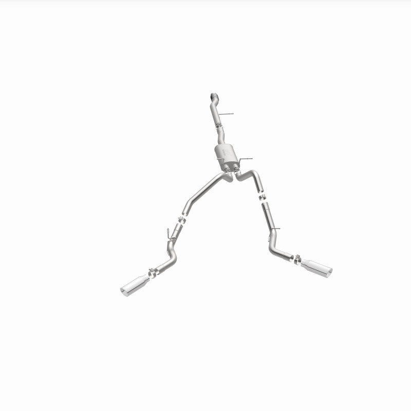 MagnaFlow 15269 street series cat-back exhaust, opposite side view of the turntable spin