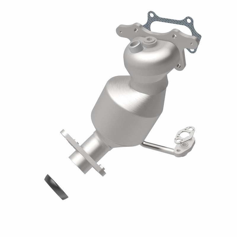 MagnaFlow 52036 oem grade manifold converter, rear view of the turntable spin