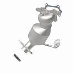 MagnaFlow 52036 oem grade manifold converter, rear view of the turntable spin