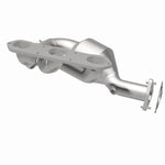 MagnaFlow 52329 oem grade manifold converter, rear view of the turntable spin