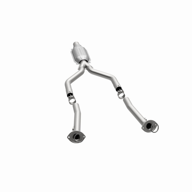 MagnaFlow 24169 hm grade direct-fit catalytic converter, opposite side view of the turntable spin