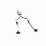 MagnaFlow 24169 hm grade direct-fit catalytic converter, opposite side view of the turntable spin