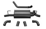 Corsa 2018-2025 Jeep Wrangler JL 2.5in Dual Rear Turn Down Exit Black Sport Axle-Back Exhaust