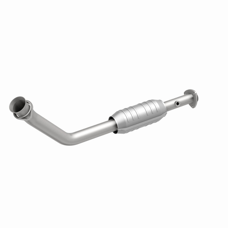MagnaFlow 23460 hm grade direct-fit catalytic converter, front three-quarter view of the turntable spin