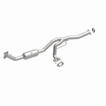 MagnaFlow 5561676 carb direct-fit catalytic converter, front three-quarter view of the turntable spin