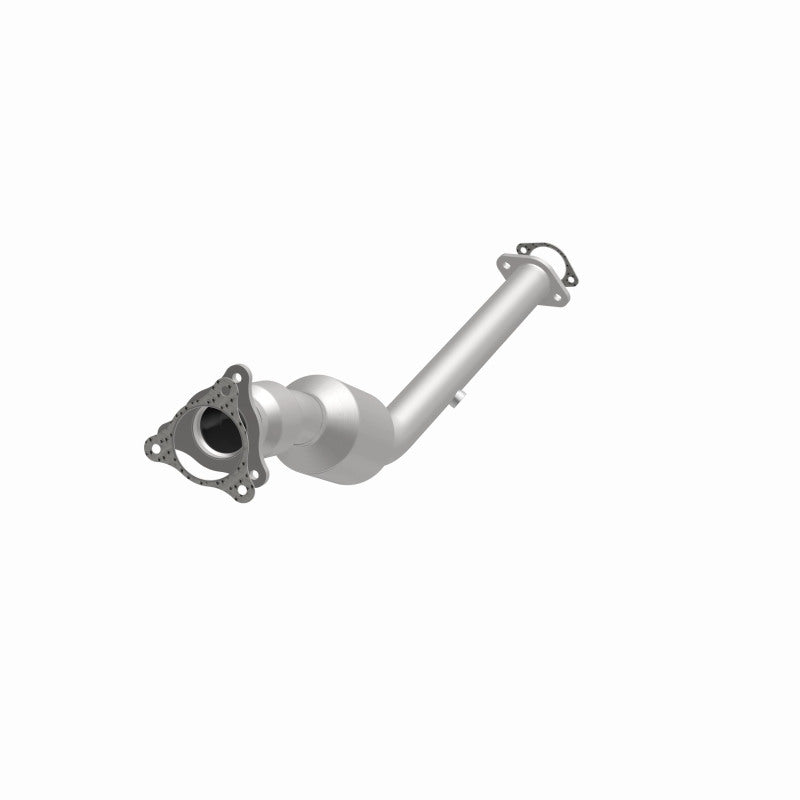 MagnaFlow 52106 oem grade direct-fit catalytic converter, opposite front three-quarter view of the turntable spin