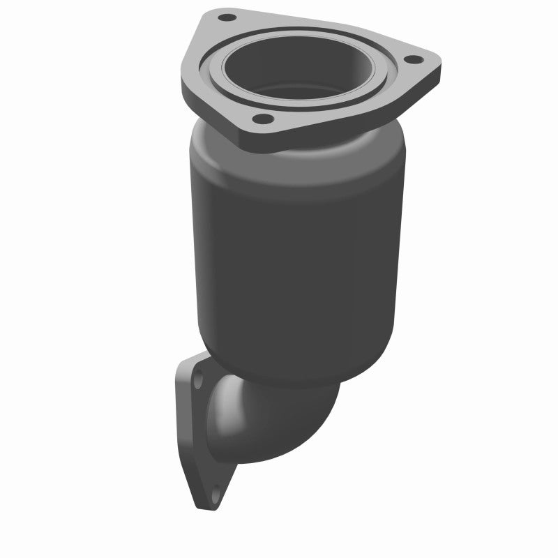 MagnaFlow 50818 hm grade direct-fit catalytic converter, opposite rear three-quarter view of the turntable spin