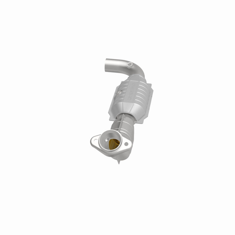 MagnaFlow 93321 hm grade direct-fit catalytic converter, side view of the turntable spin